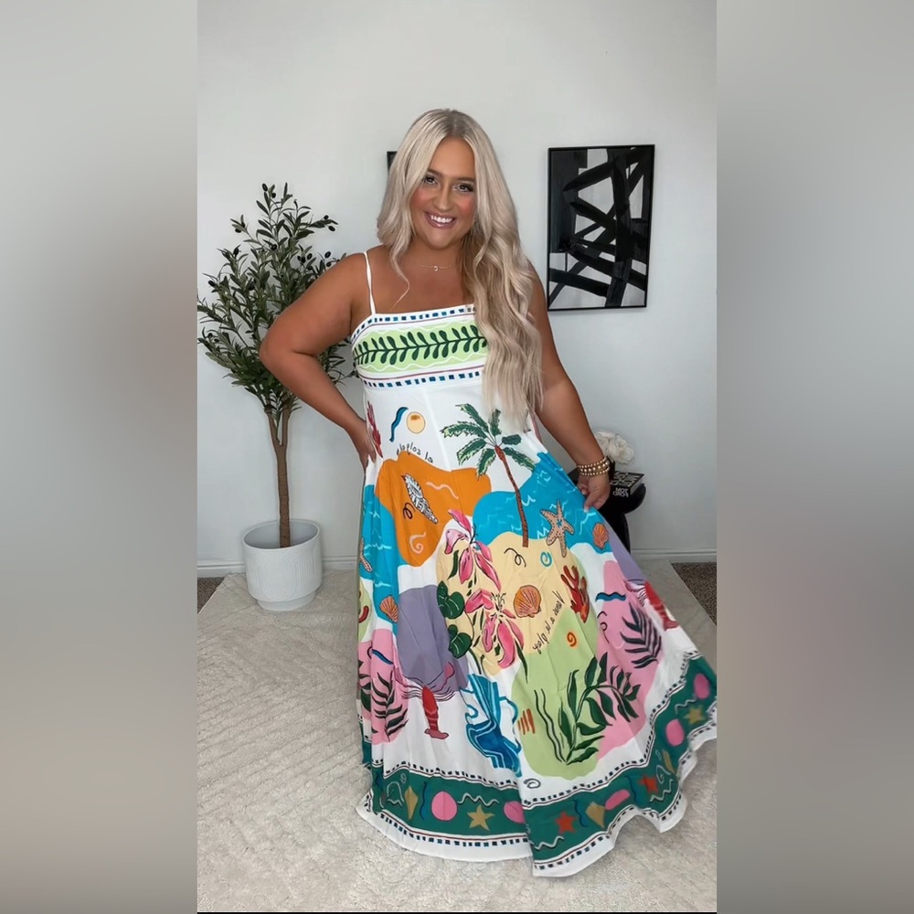 Amazon Vibrant Multicolor Maxi Dress